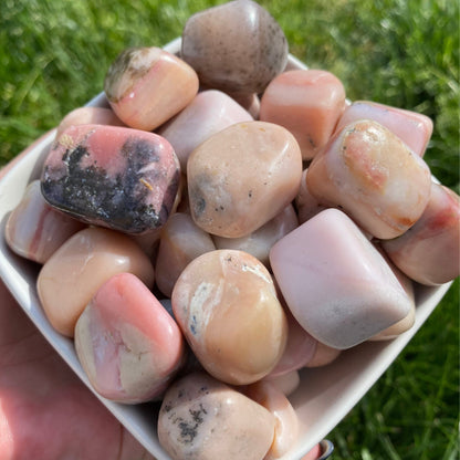 Peruvian Pink Opal Tumbled Stones