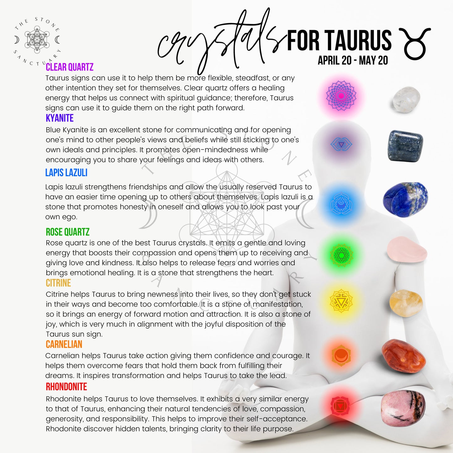 7 Chakra Crystals For Taurus