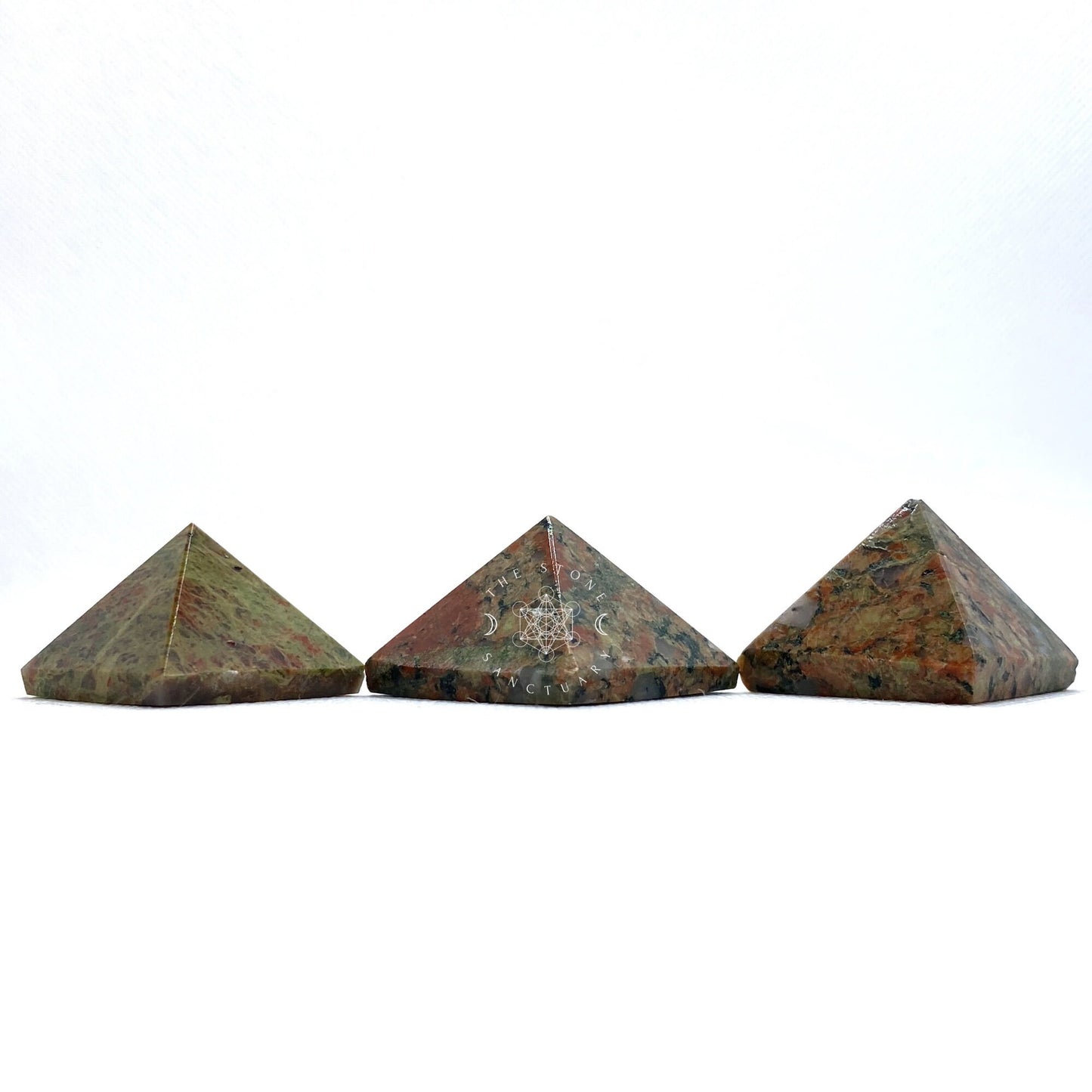 1" Mini Unakite Pyramid