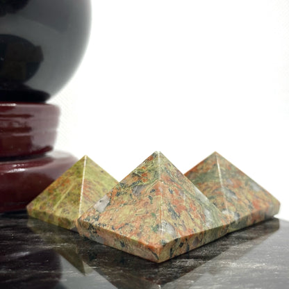 1" Mini Unakite Pyramid