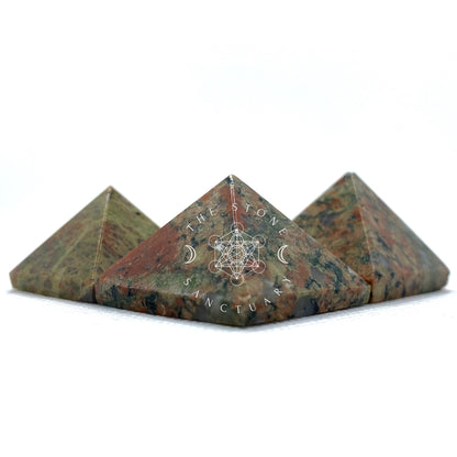 1" Mini Unakite Pyramid