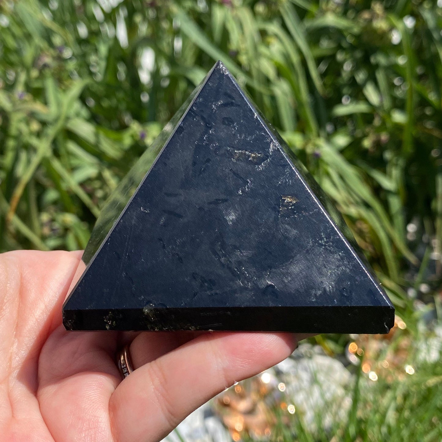 Large Black Tourmaline Crystal Pyramid