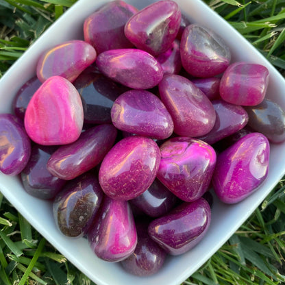 Pink Agate Tumbled Stone