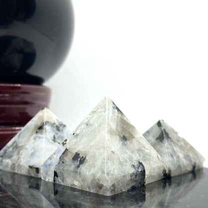 1" Mini Rainbow Moonstone Pyramid