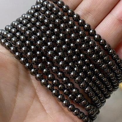 4mm Hematite Beaded Bracelet