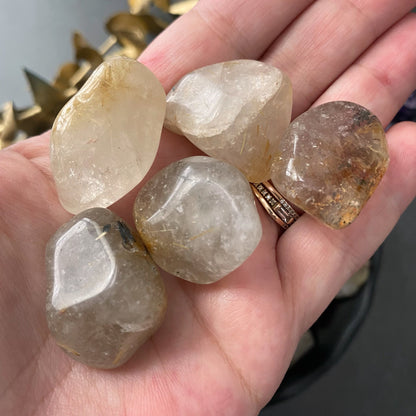 Rutilated Quartz Tumbled Stones