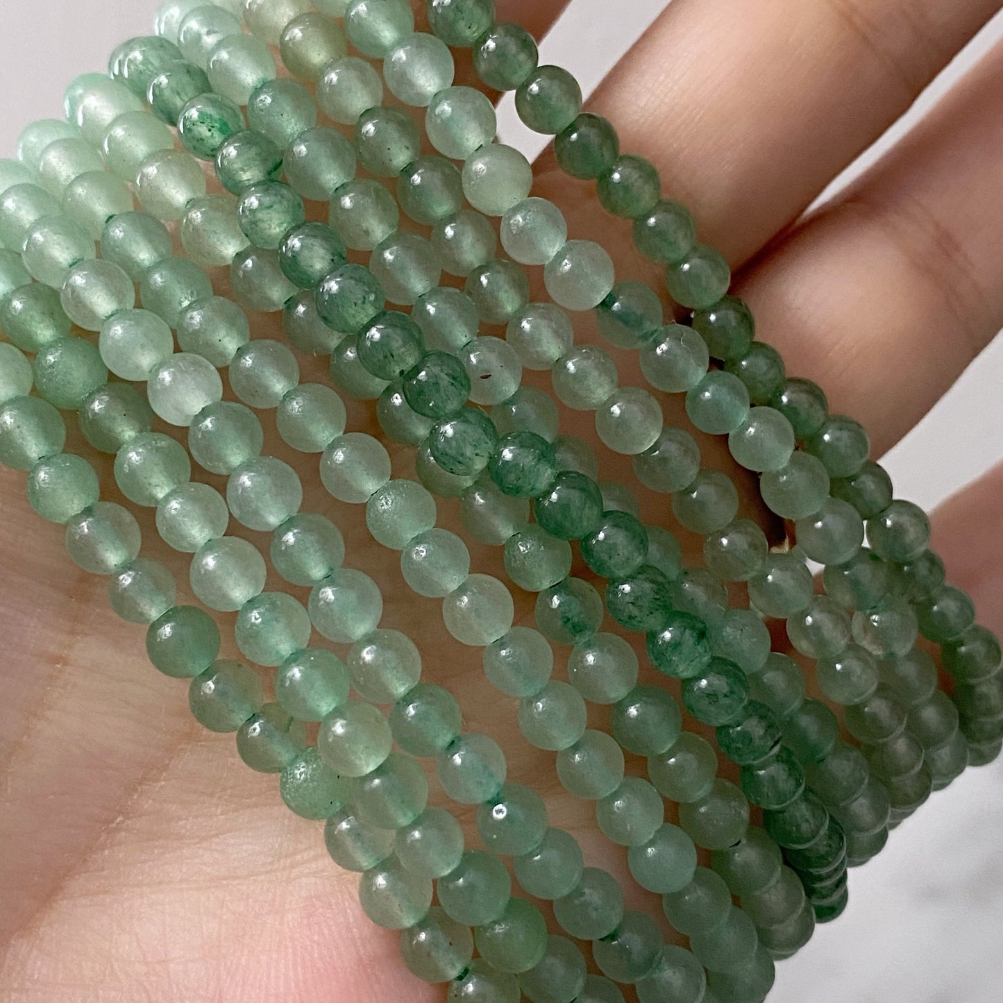 4mm Green Aventurine Beaded Bracelet