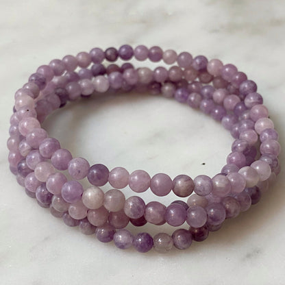 4mm Lepidolite Beaded Bracelet