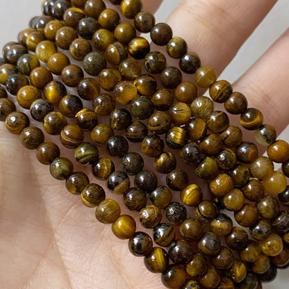 4mm Tigers Eye Beaded Bracelet