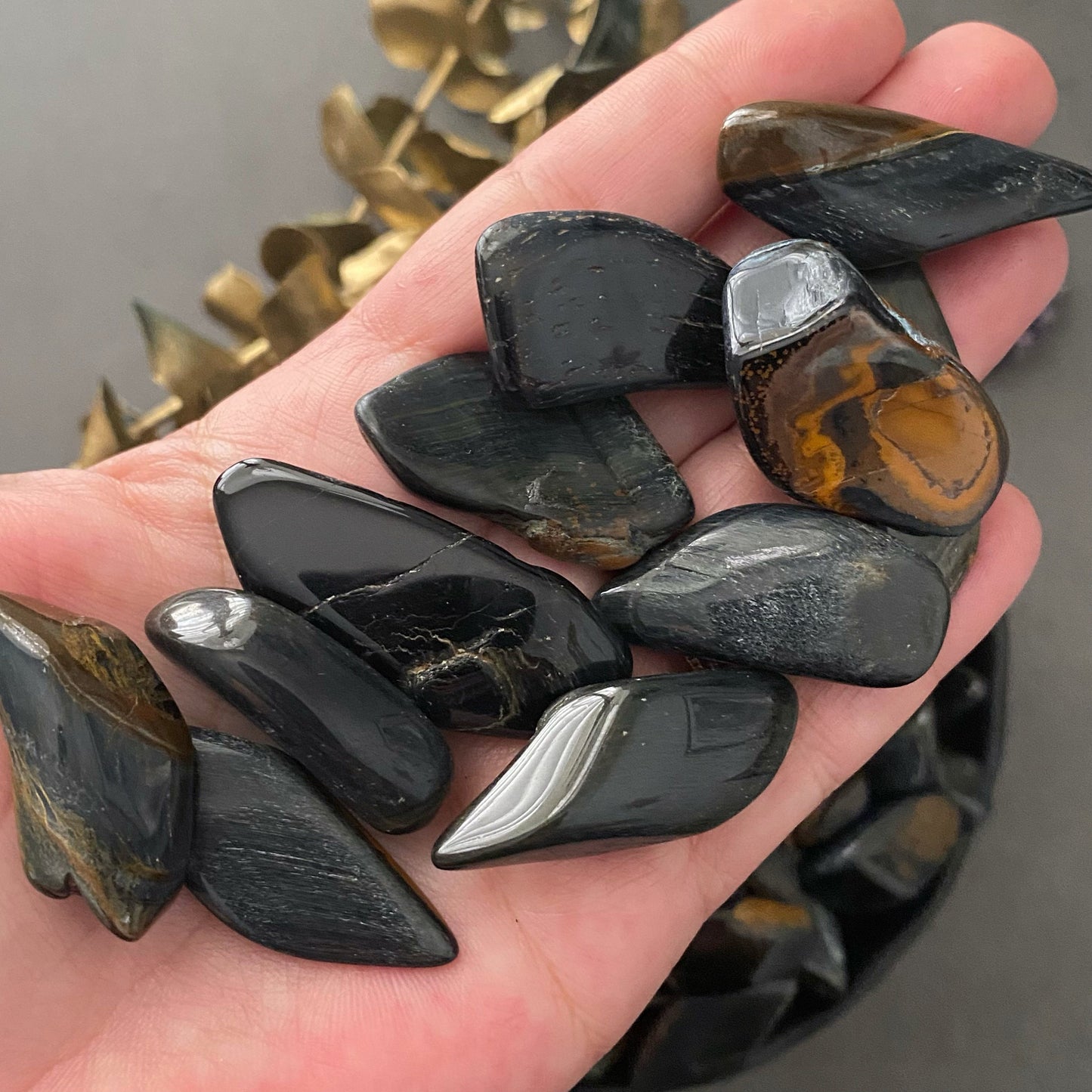 Blue Tiger Eye Tumbled Stones