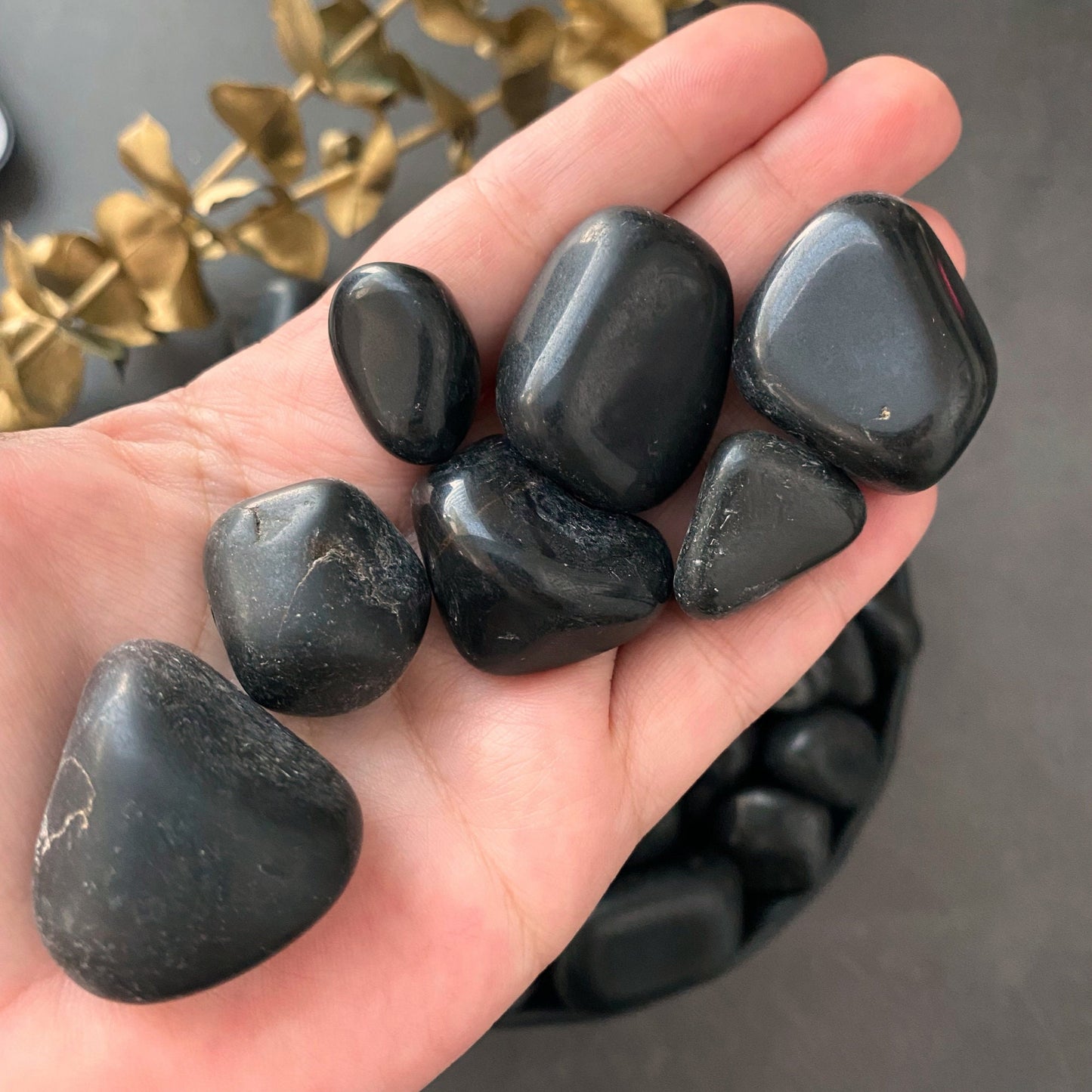 Black Tourmaline Tumbled Stones