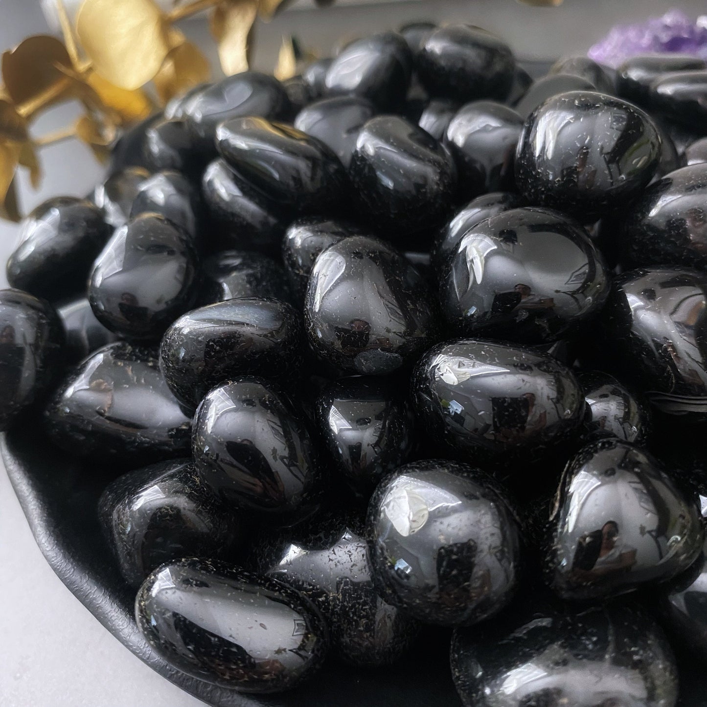 Black Onyx Tumbled Stones