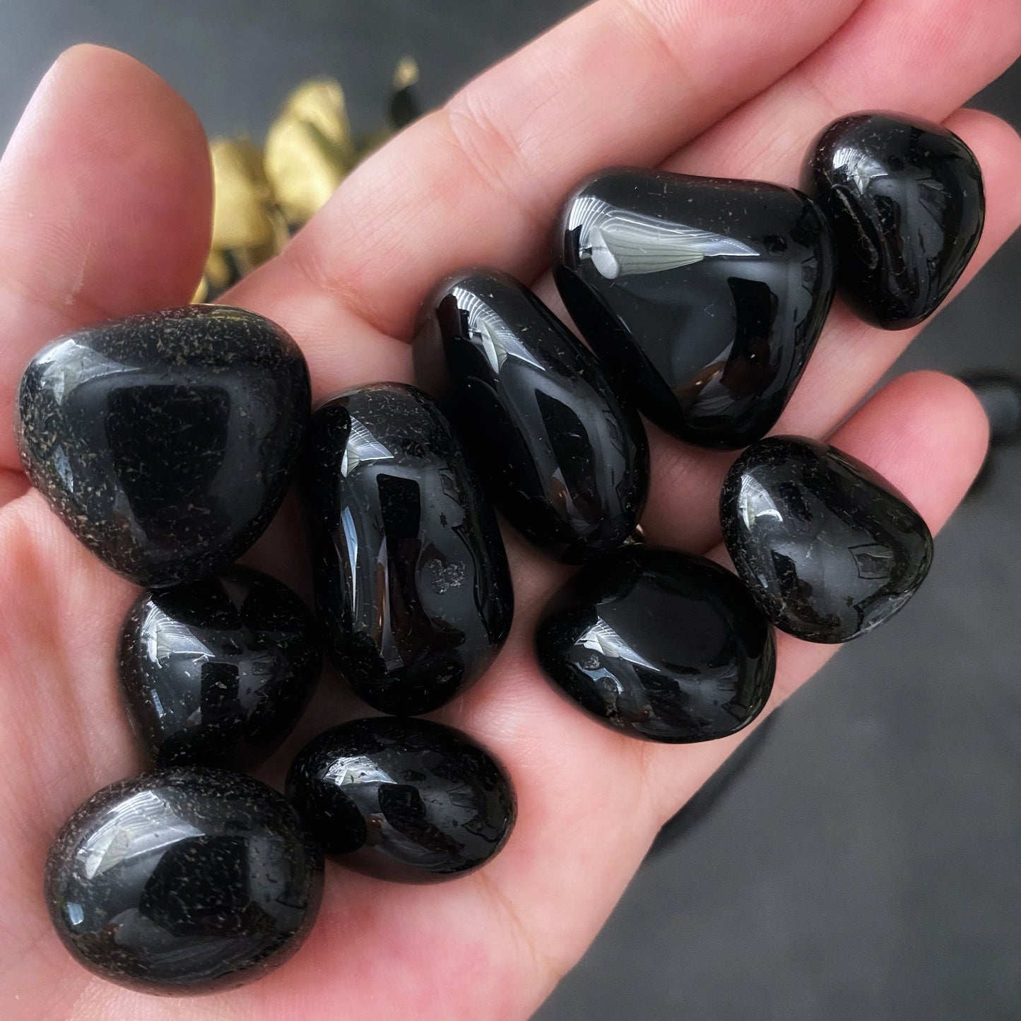 Black Onyx Tumbled Stones