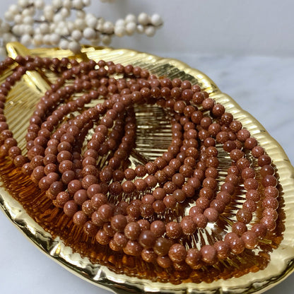 4mm Goldstone Beaded Bracelet