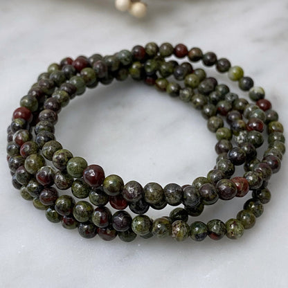 4mm Dragon Stone Beaded Bracelet