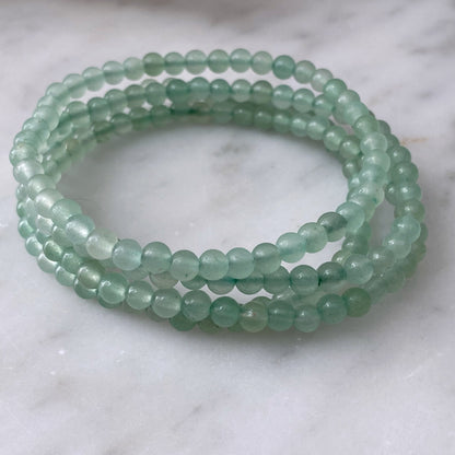 4mm Green Aventurine Beaded Bracelet