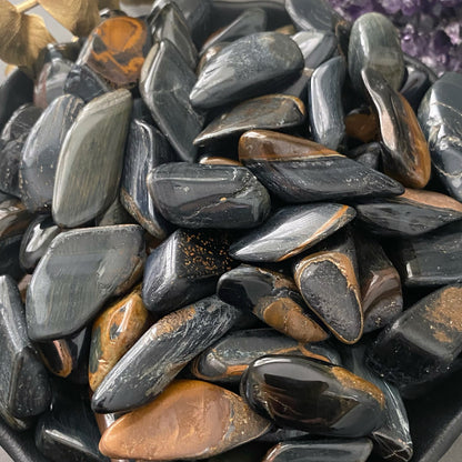 Blue Tiger Eye Tumbled Stones