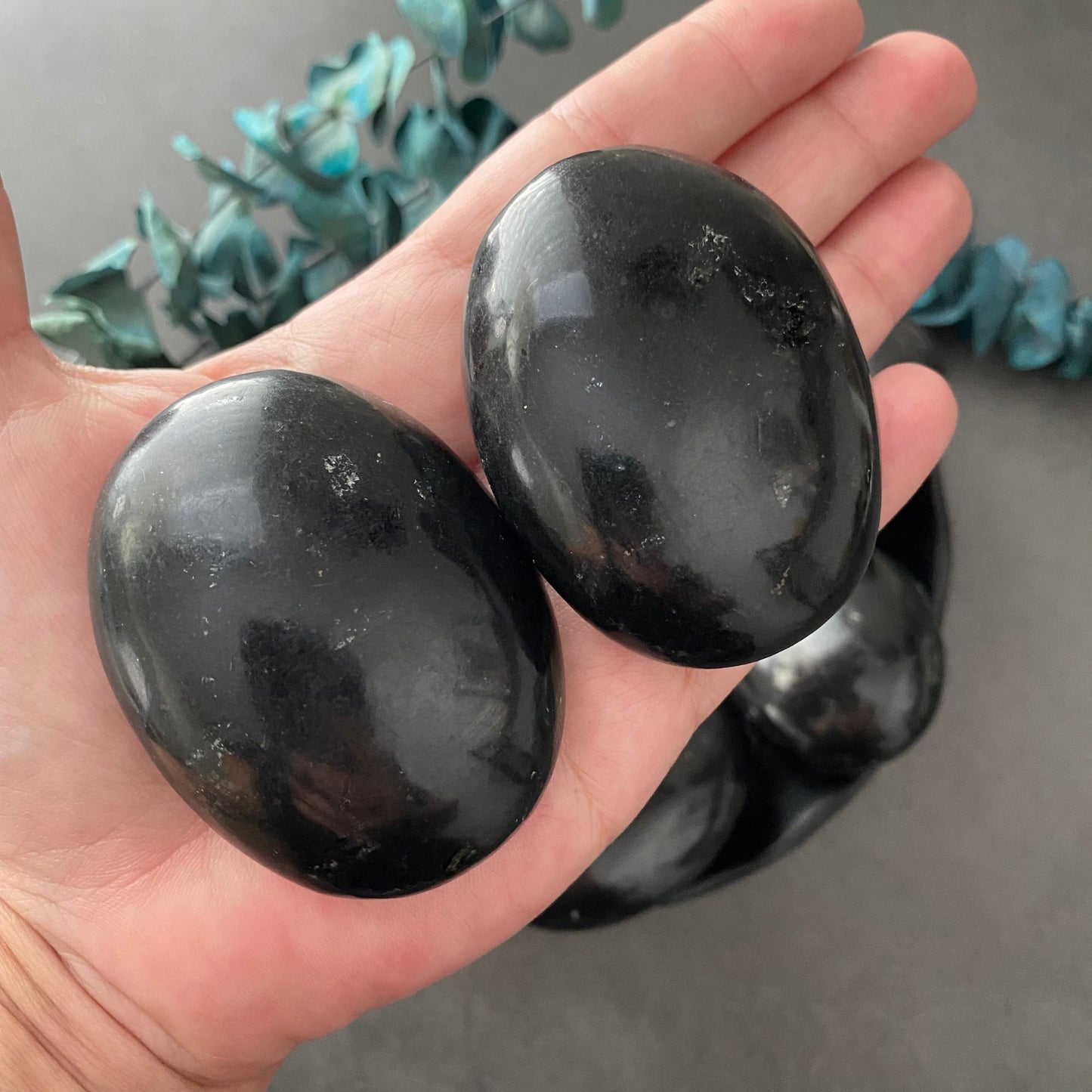 Black Tourmaline Palm Stone