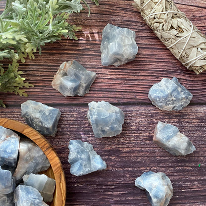 Raw Blue Calcite Stones