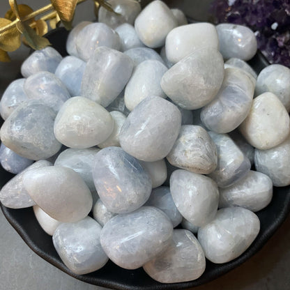 Blue Calcite Tumbled Stones