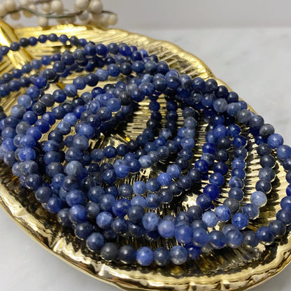 4mm Sodalite Beaded Bracelet