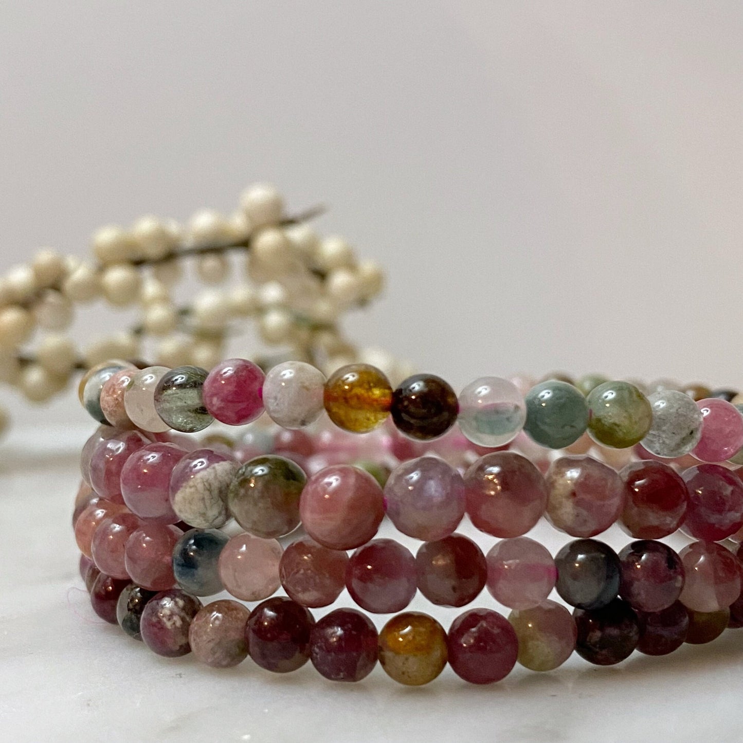 4mm Rainbow Tourmaline Bracelet