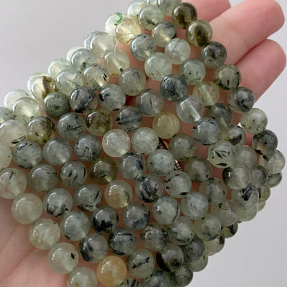 8mm Prehnite Beaded Bracelet