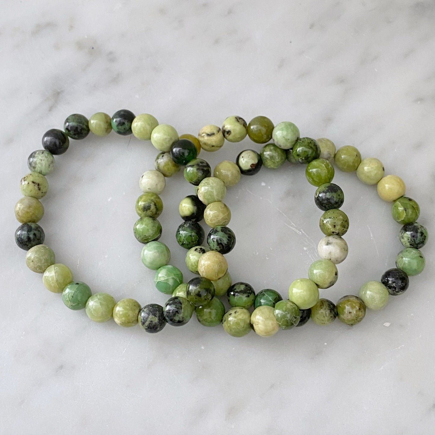 8mm Chrysoprase Beaded Bracelet