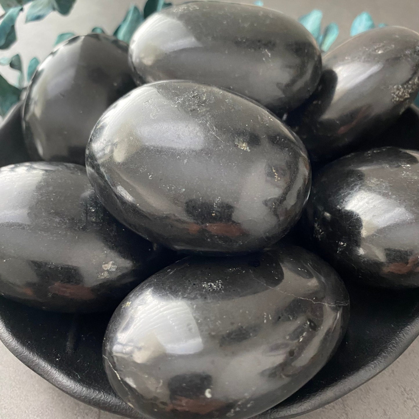 Black Tourmaline Palm Stone