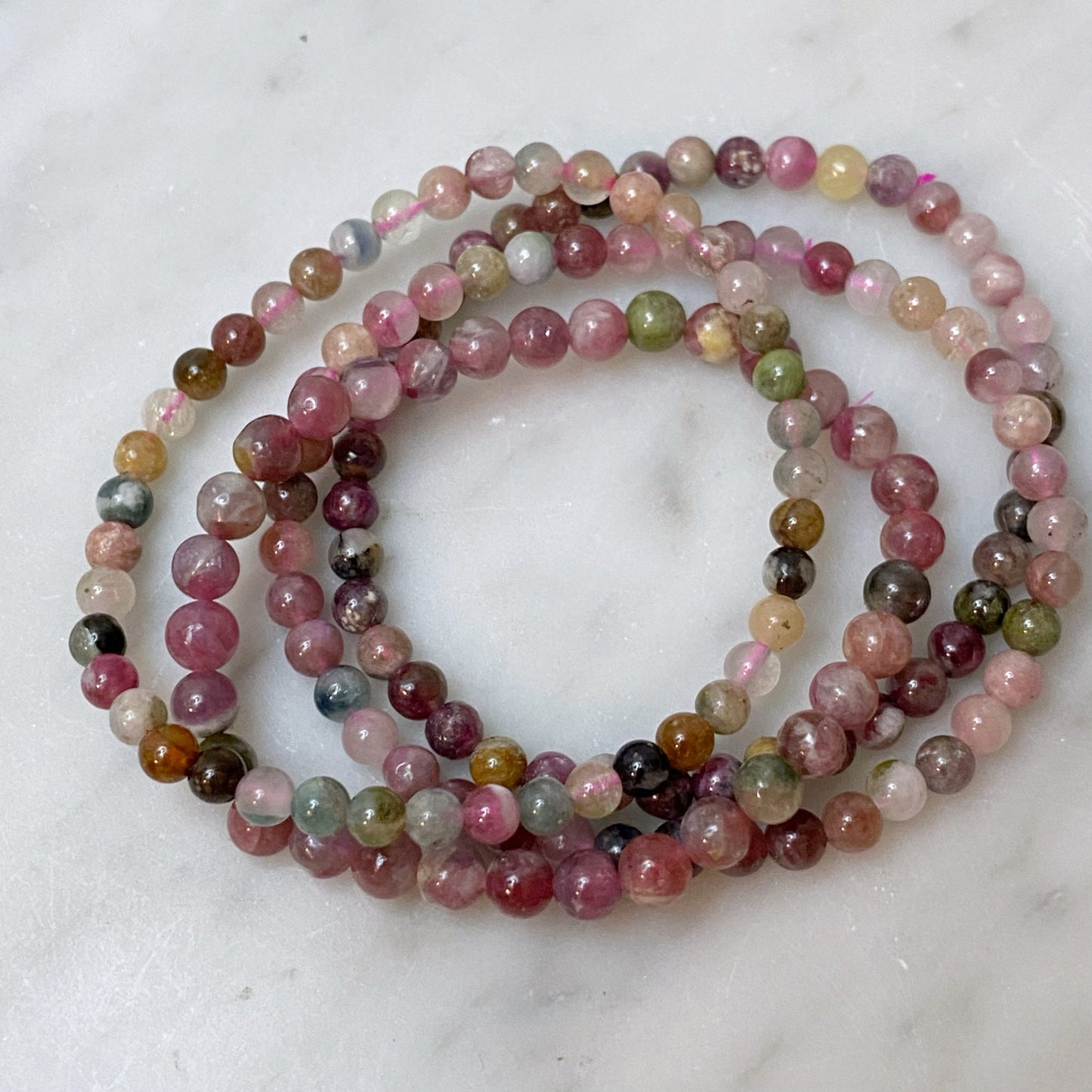 4mm Rainbow Tourmaline Bracelet