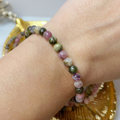 4mm Rainbow Tourmaline Bracelet