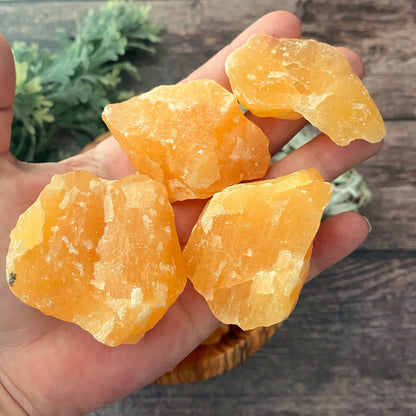 Raw Orange Calcite Stones