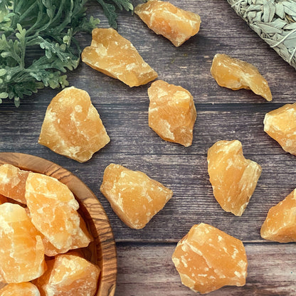 Raw Orange Calcite Stones