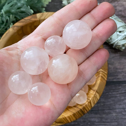 Mini Rose Quartz Spheres