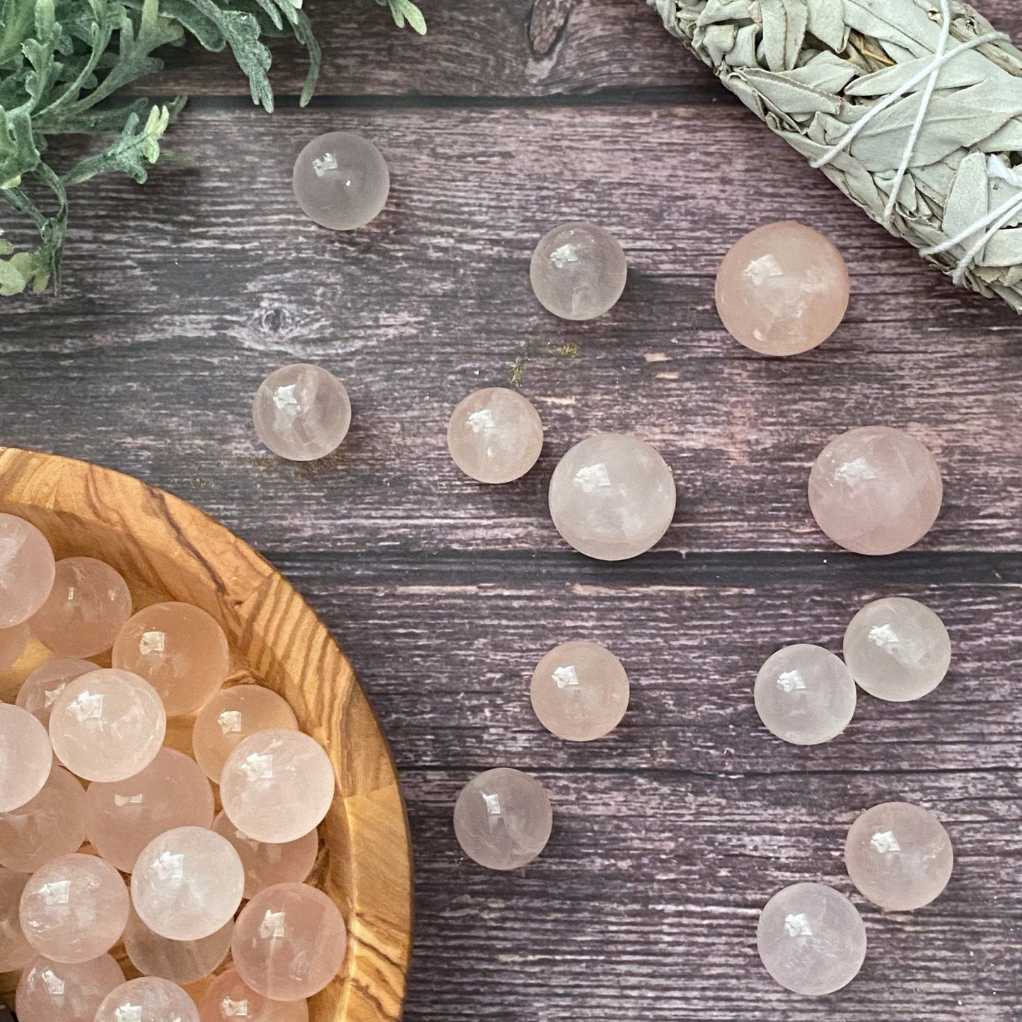 Mini Rose Quartz Spheres