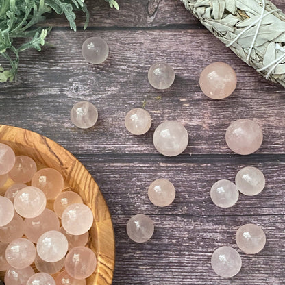 Mini Rose Quartz Spheres