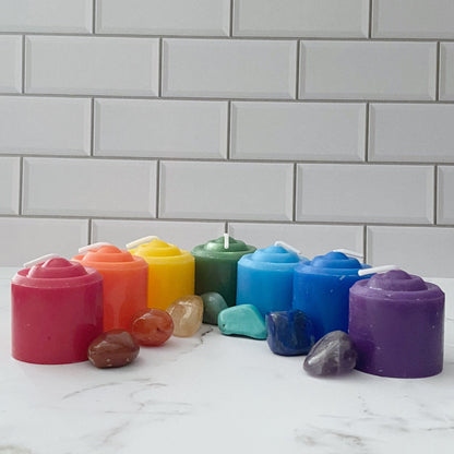 Set of 7 Chakra Votive Candles