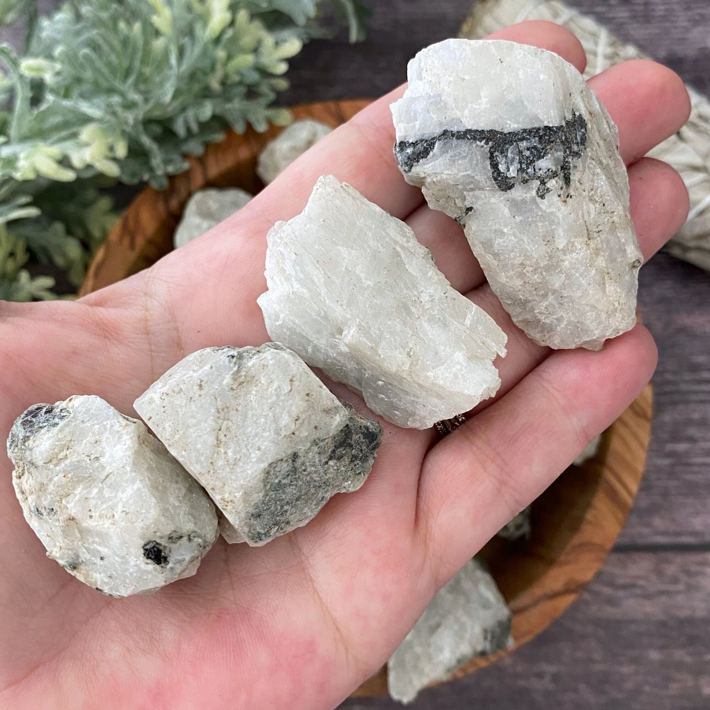 Raw Rainbow Moonstone Stones