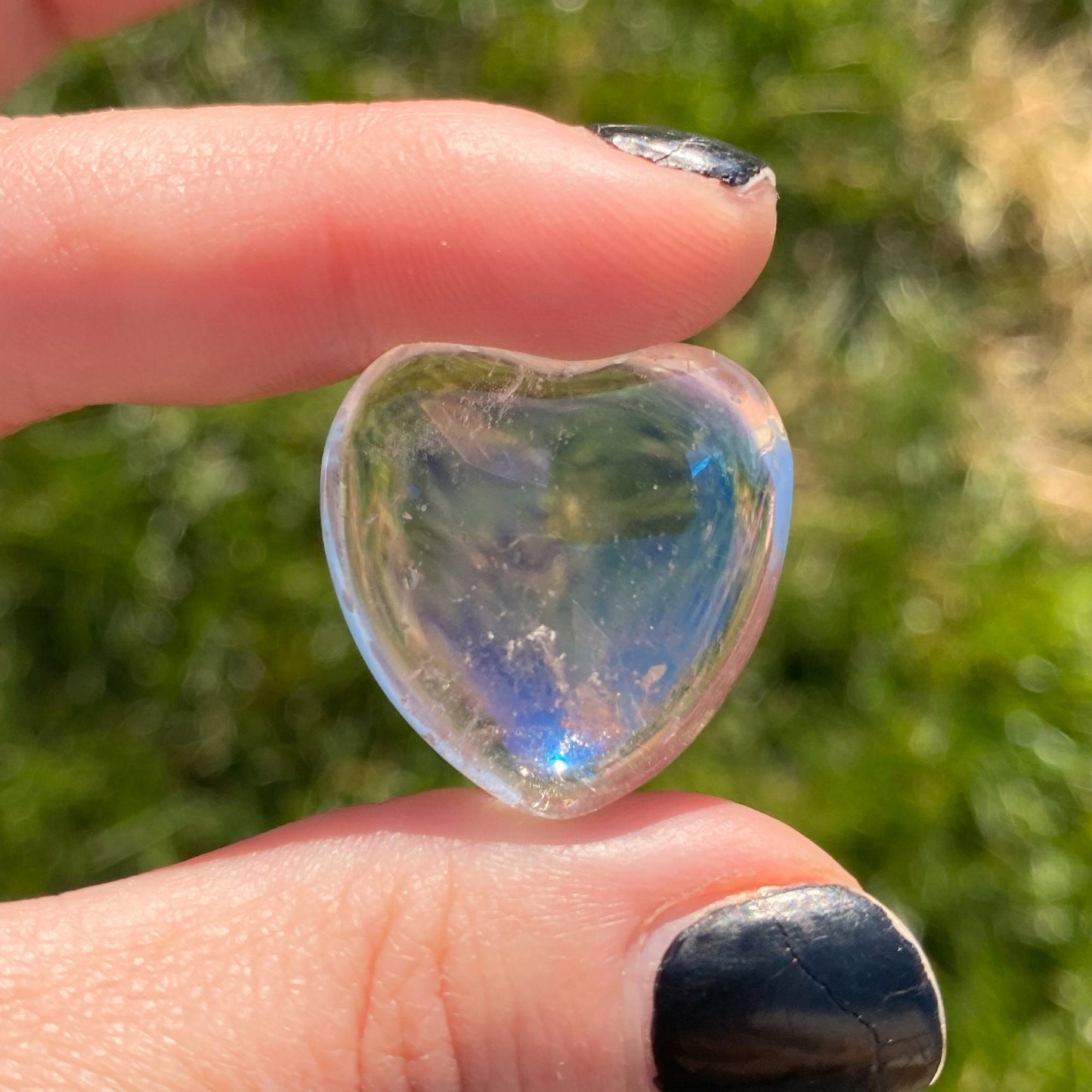 1" Mini Angel Aura Crystal Quartz Heart