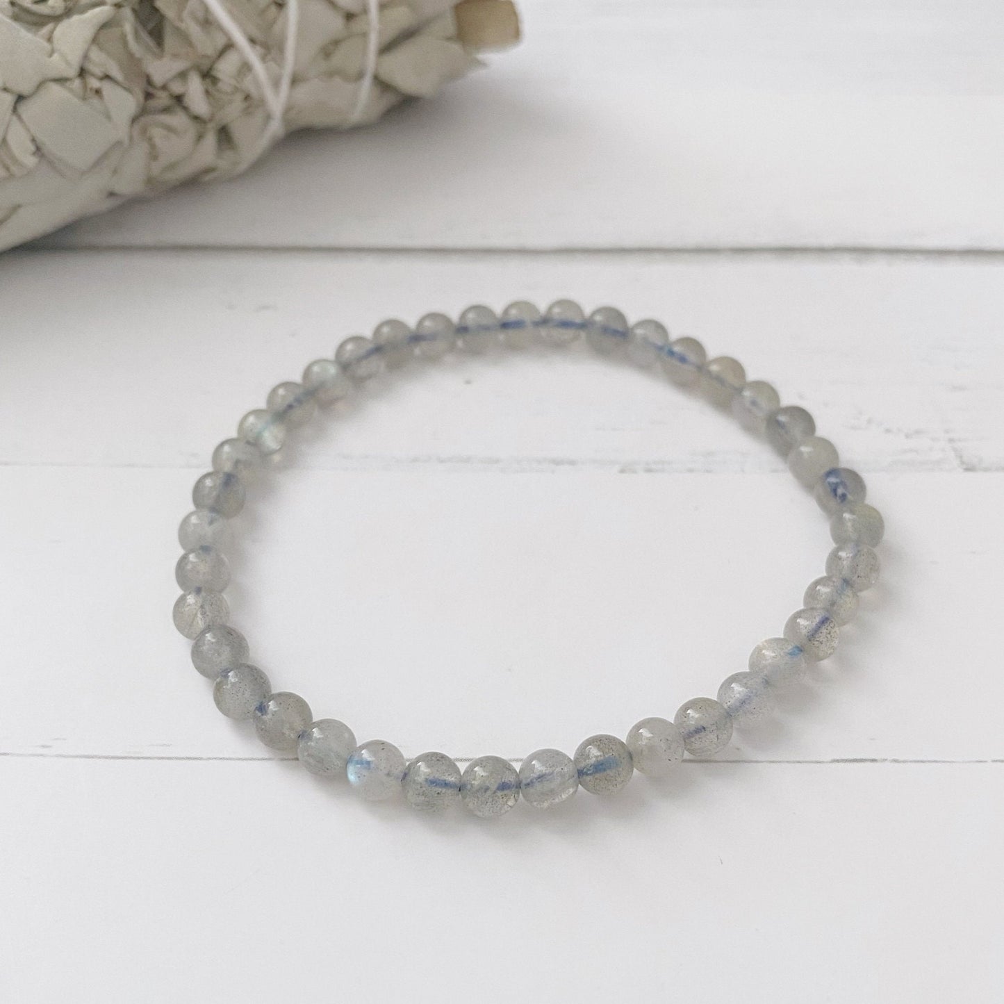 4mm Labradorite Beaded Bracelet