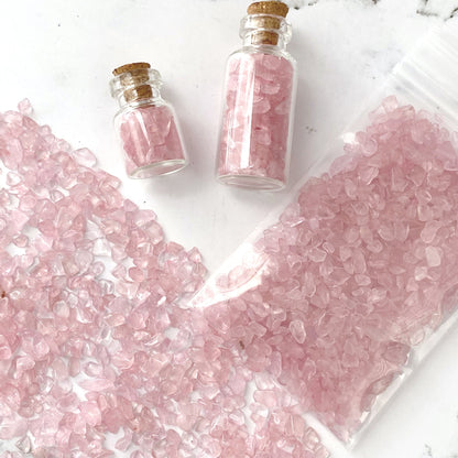 Rose Quartz Crystal Chips