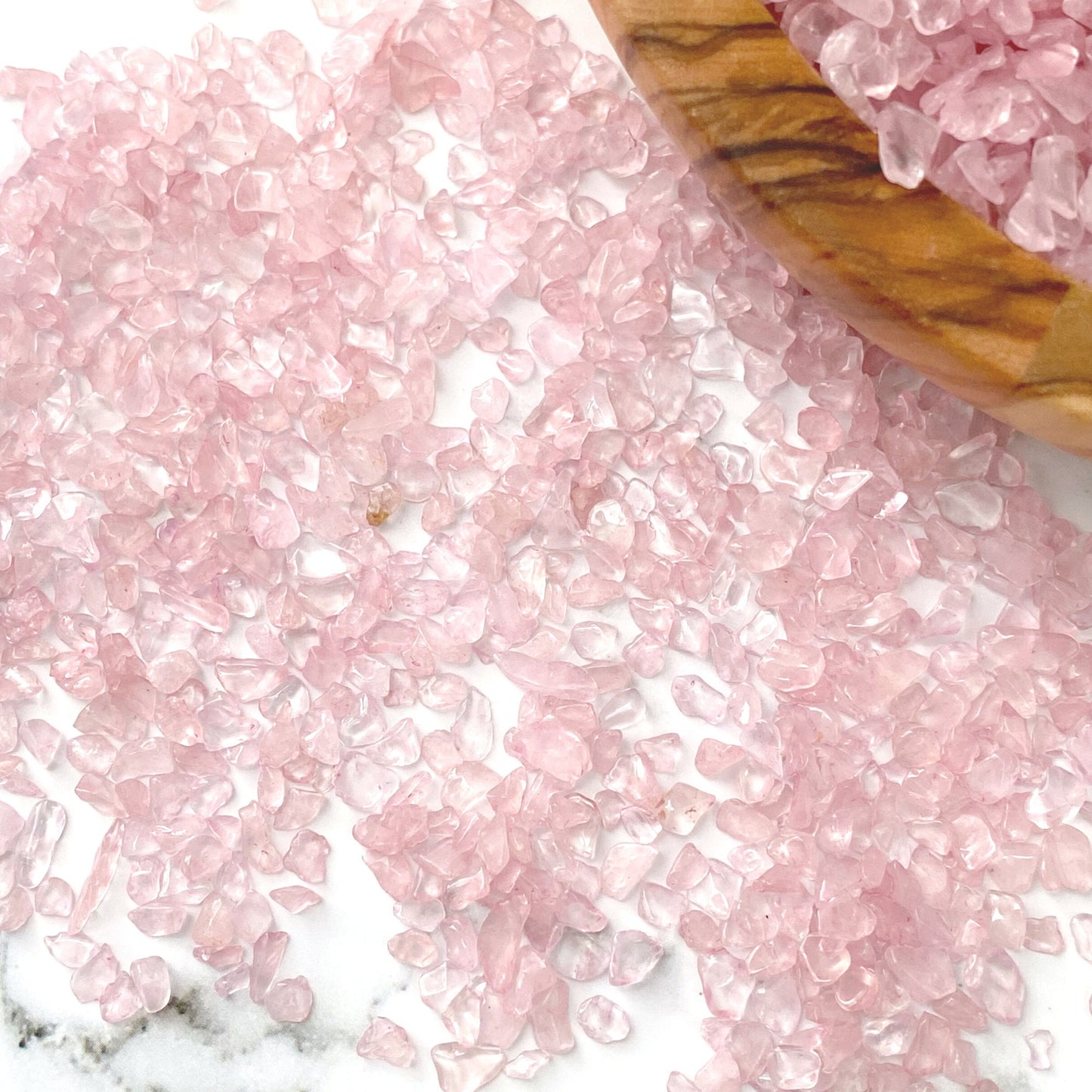 Rose Quartz Crystal Chips