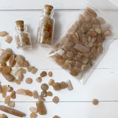 Peach Moonstone Crystal Chips