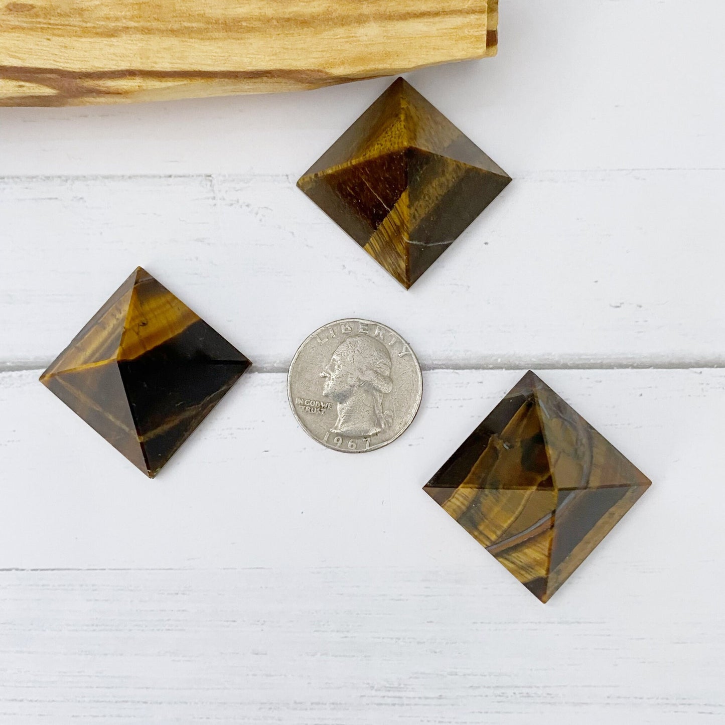 1" Mini Tigers Eye Pyramid