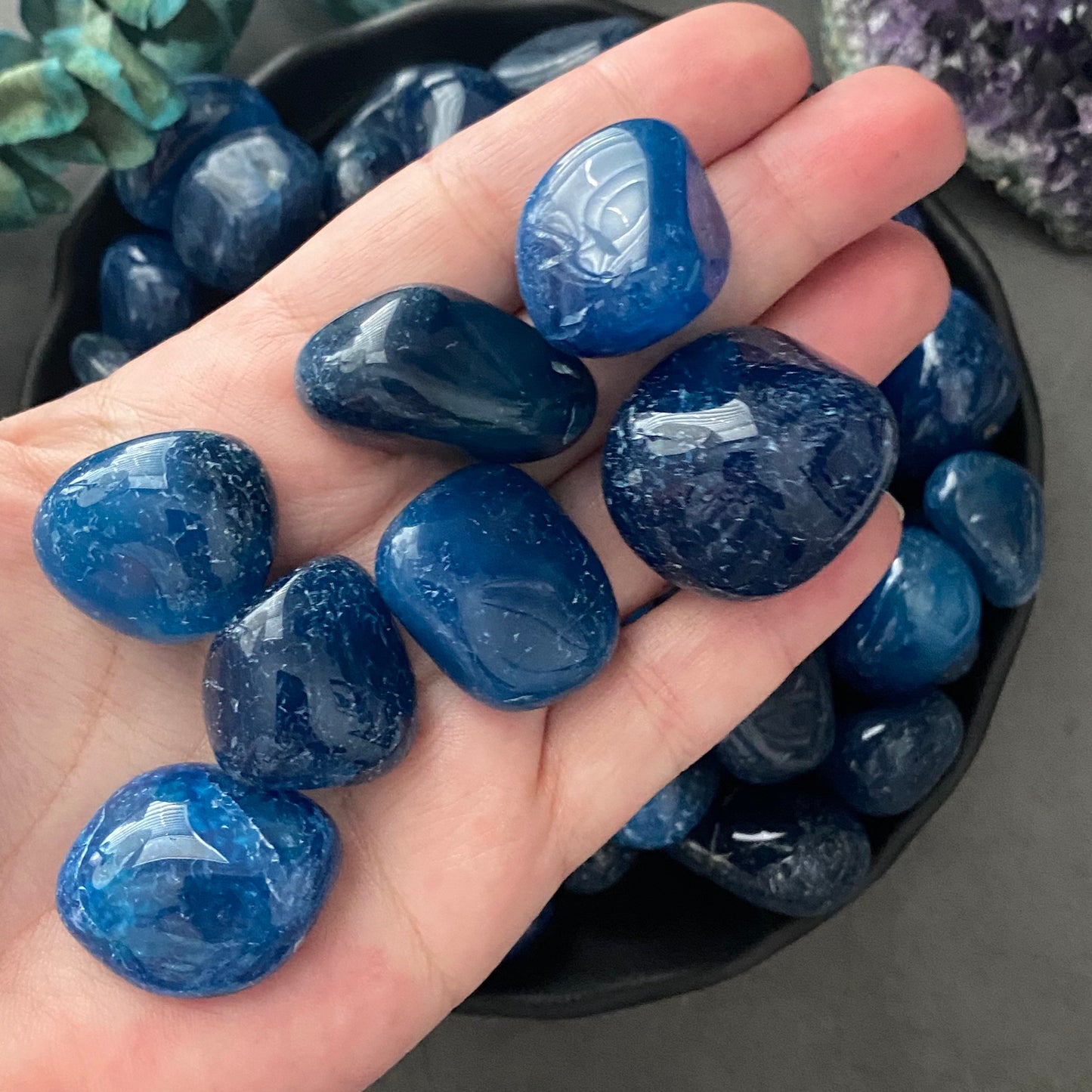 Blue Onyx Tumbled Stones