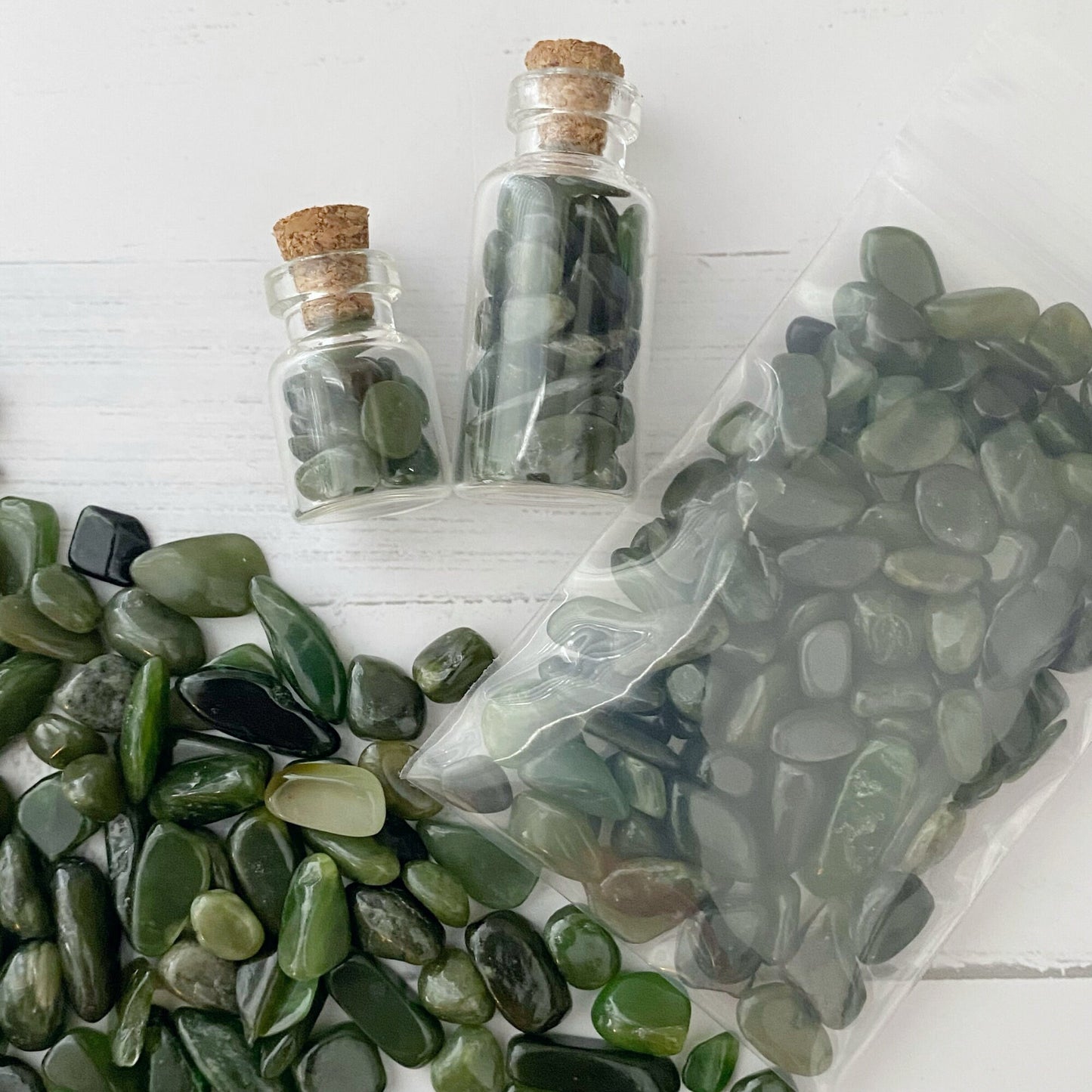 Nephrite Jade Crystal Chips