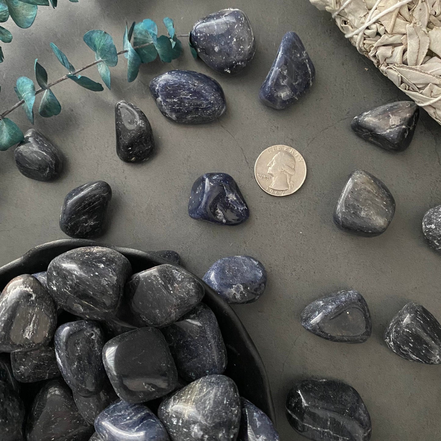 Sapphire Blue Aventurine Tumbled Stones