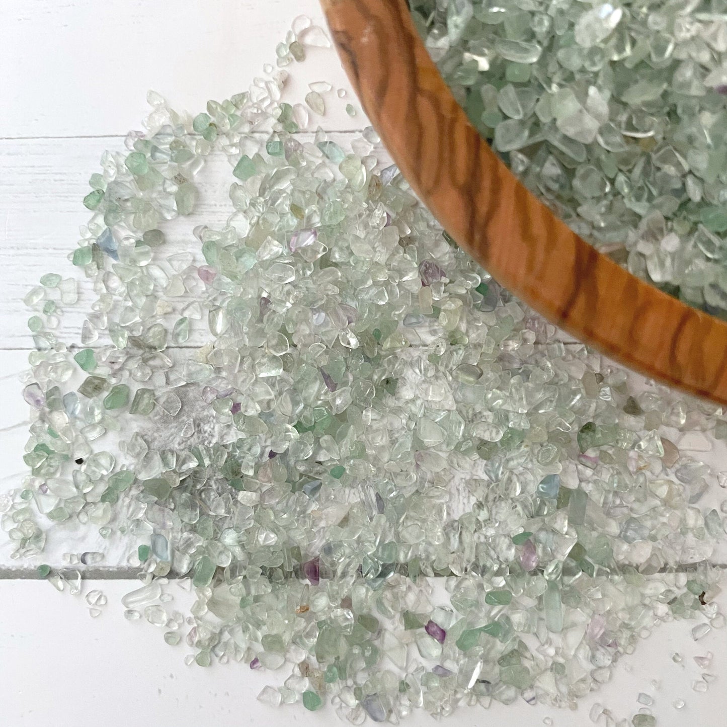 Green Fluorite Crystal Chips