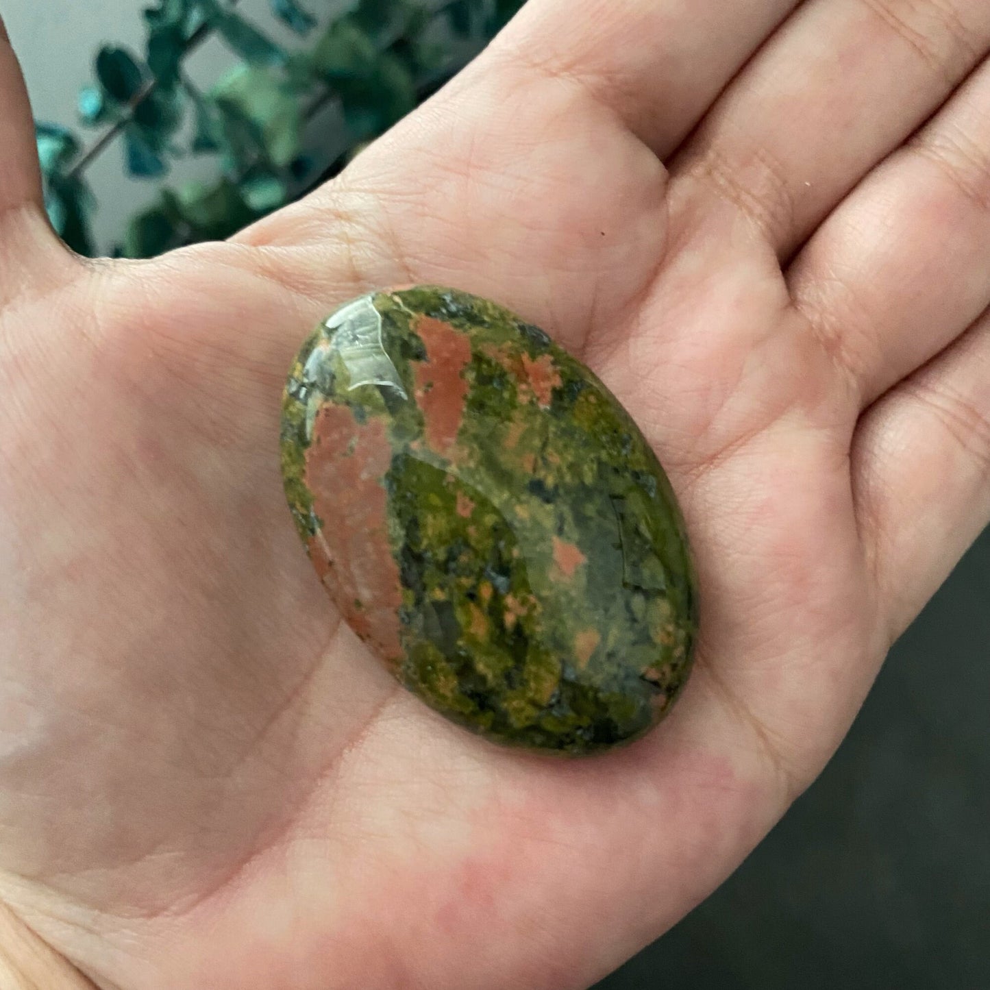 Unakite Palm Stone