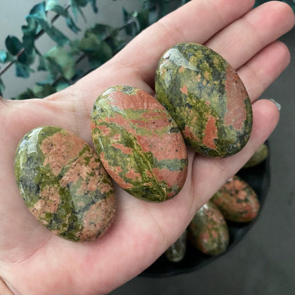 Unakite Palm Stone